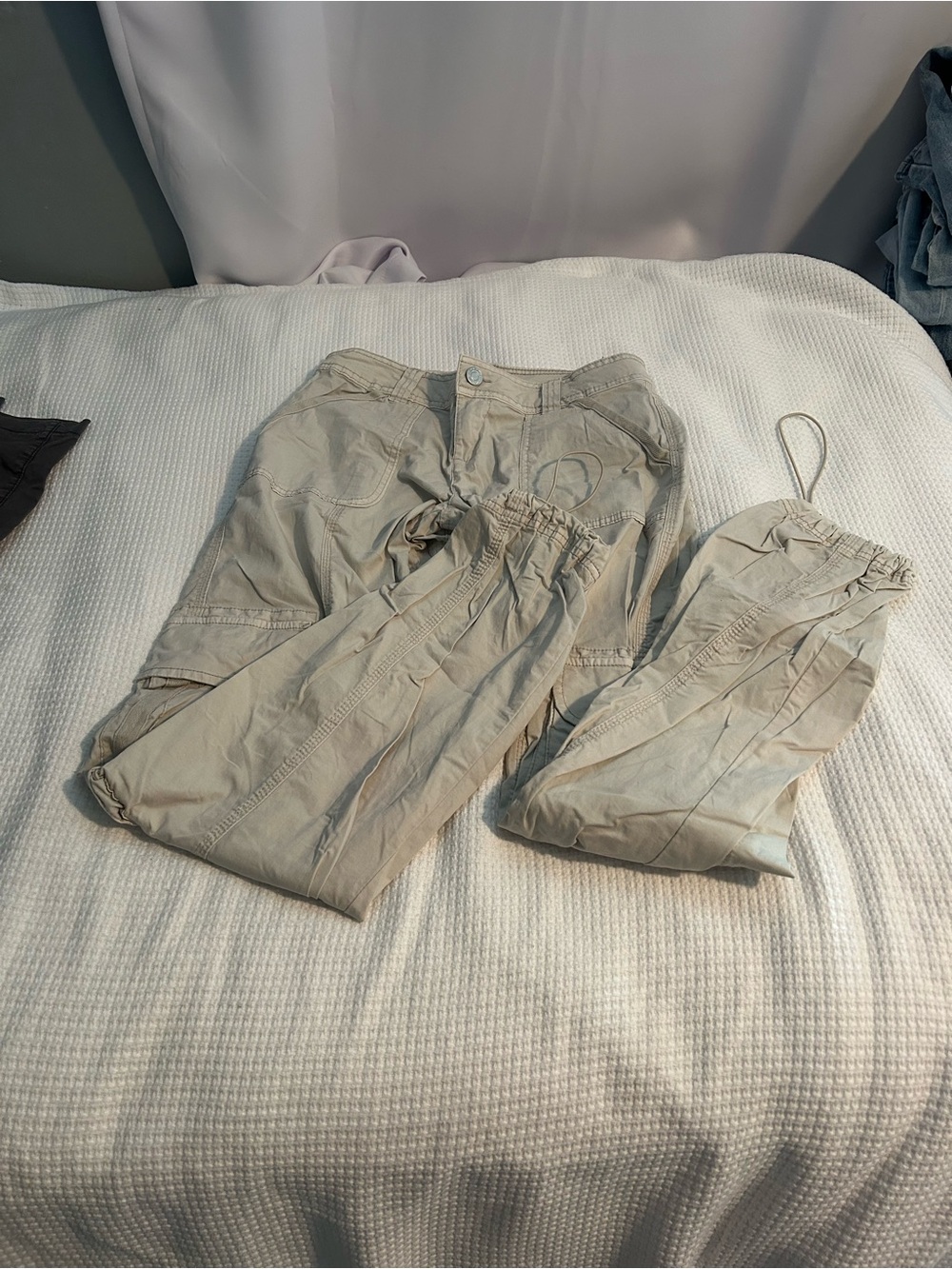 Garage Women's Light Beige Cargo Jogger Pants